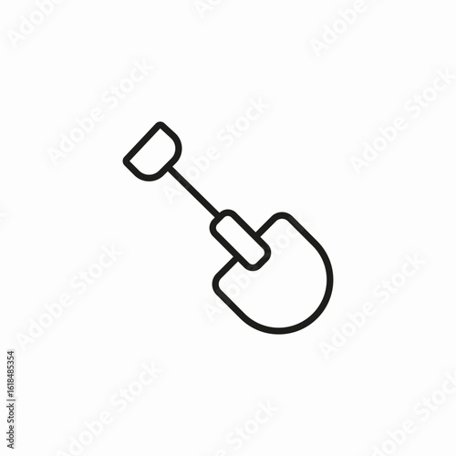 winter shovel tool icon sign vector