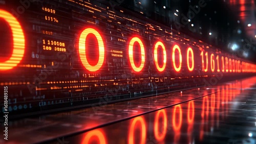 Digital Corridor: A Futuristic Number Stream