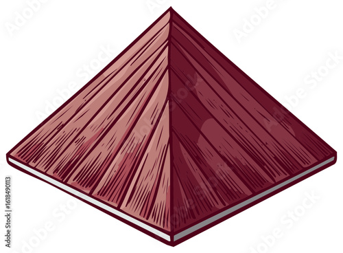 Illustration of a Traditional Asian Cone Hat or Rice Hat in Vector Format