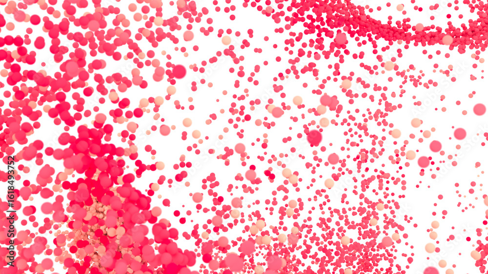 Obraz premium Abstract background with pink and red bubbles floating. Perfect for websites, presentations, and more.