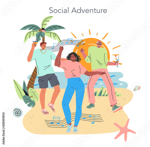 Digital Detox. Flat Vector Illustration