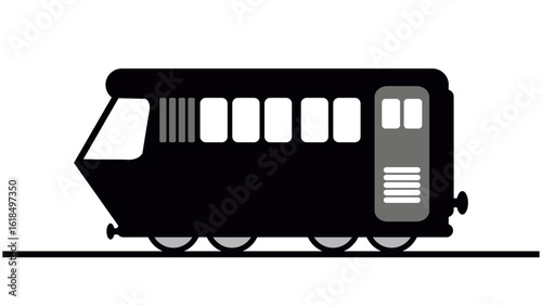 black and white simple diesel locomotive