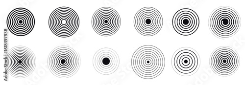 Wallpaper Mural WebVector art of abstract circular patterns isolated on white background Torontodigital.ca