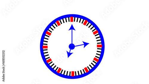 4k seamless white clock icon animation 