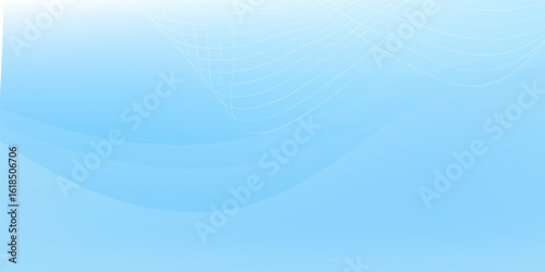 Abstract white wavy glowing lines on a blue background. Futuristic digital high-technology pattern abstrac