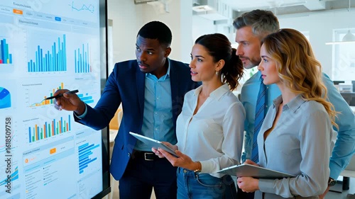 Animated Sales Dashboard Reflecting Team Achievements,Live KPI Animation Energizes Corporate Meeting