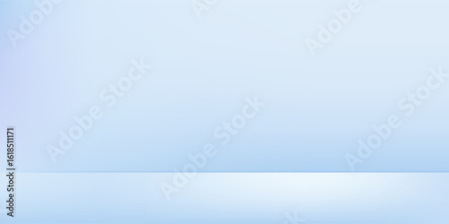 Blue studio room. Limbo light background. Abstract 3d backdrop for product presentation. Minimal wall scene