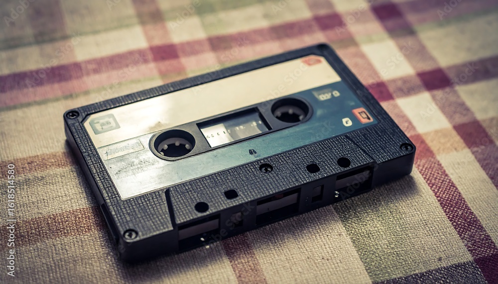 Fototapeta premium Classic Audio Tape Cloth Background Indonesian Style