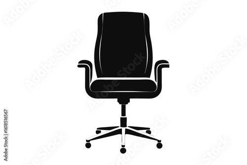 office chair black and white silhouette