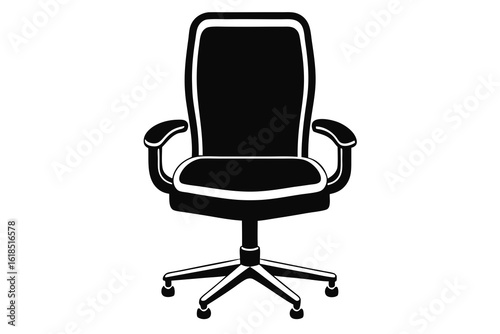 office chair black and white silhouette