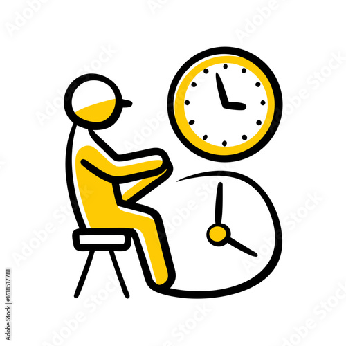 Tableau sur toile Overtime – Hand Drawing Icon for Web and Graphic Design