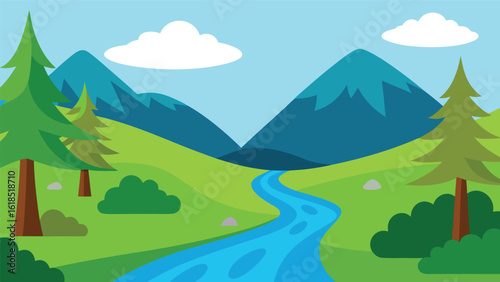 landscape with mountains