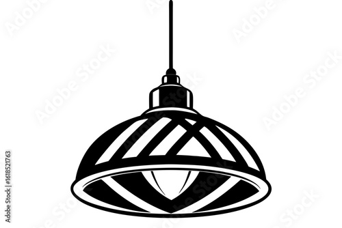 hanging pendant light black and white silhouette