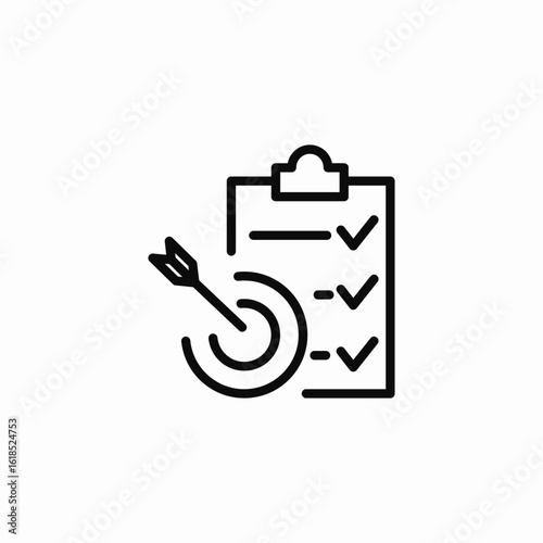 target checklist success icon sign vector