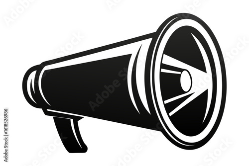 megaphone black and white silhouette