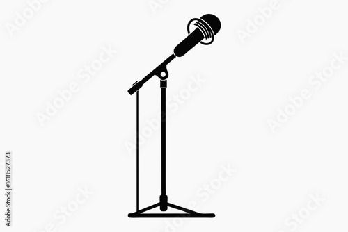 Isolated vintage microphone on white for music and broadcast