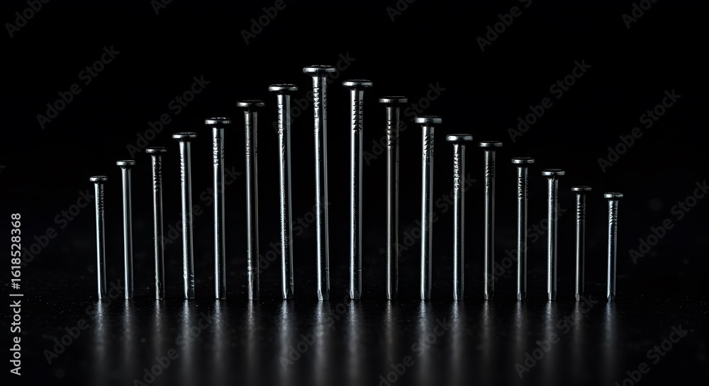 Obraz premium Ejector pins on dark