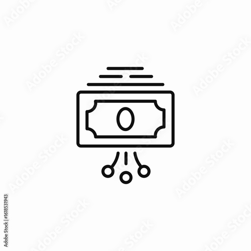 digital money transfer icon sign vector