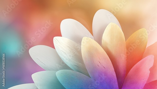 Colorful flower petals, soft focus