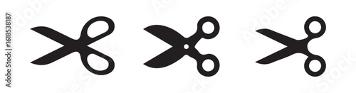 scissor icon set. Scissors icon with cut line . coupon dotted cutout scissor symbol. vector illstration eps 10