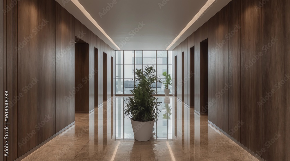 Obraz premium Apartment building lobby
