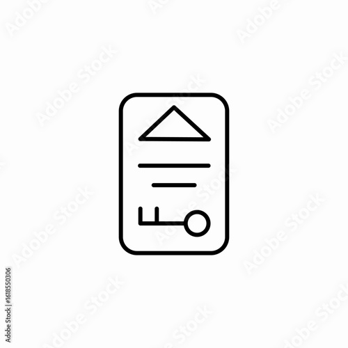 hotel key card icon sign vector
