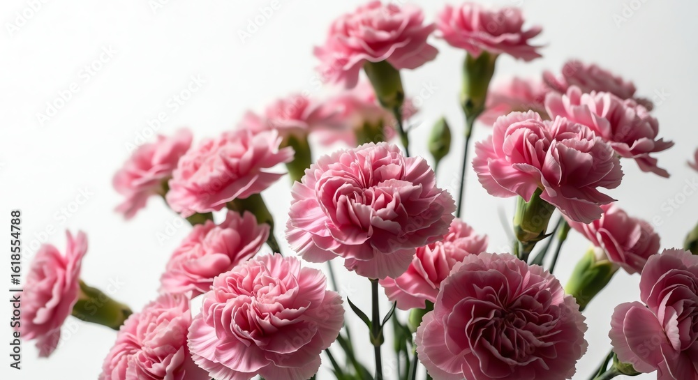 Fototapeta premium Pink carnations in full bloom