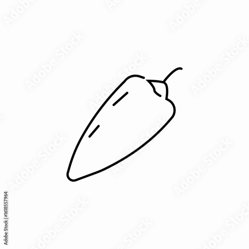 chili pepper vegetable icon sign vector