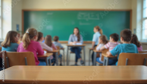 Students Listening Attentively to Teacher in Classroom Setting
