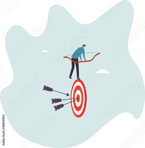 Easy achieve goal, business target, confident or skill to success, challenge for marketing strategy,about a man and his life.