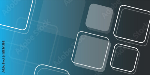 Modern Abstract Square Pattern On Blue To Dark Gradient Background, Ideal For Business, Technology, Presentation Templates, Web Design, And Professional Layouts.