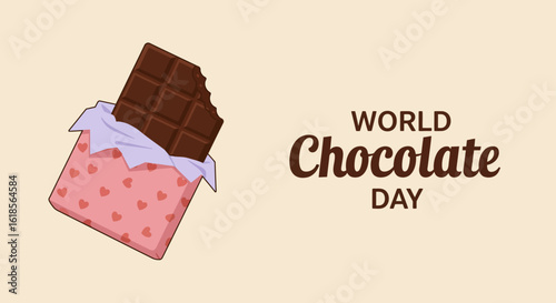 Vector illustration world chocolate day