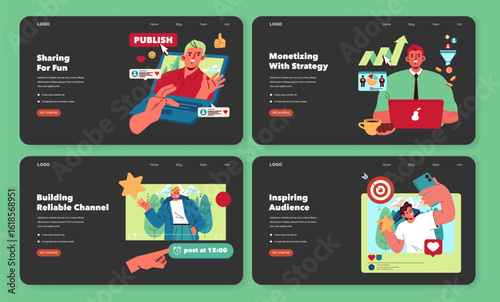 Vector Illustration of Social Media Marketing Strategies