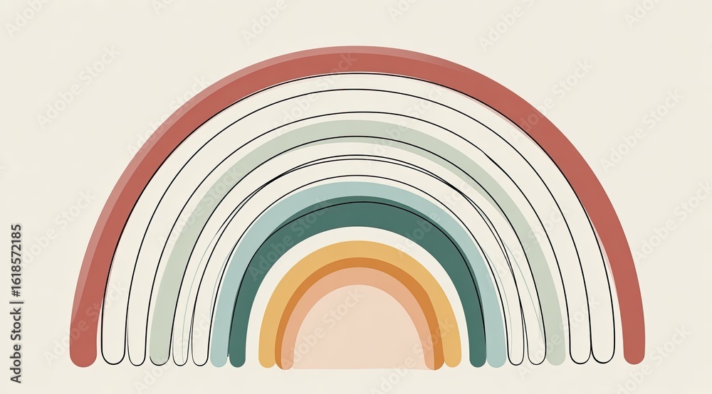 Obraz premium Pastel rainbow design