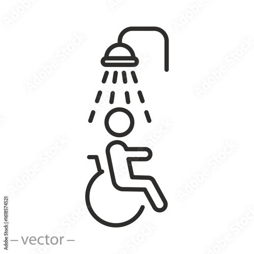 shower disabled icon