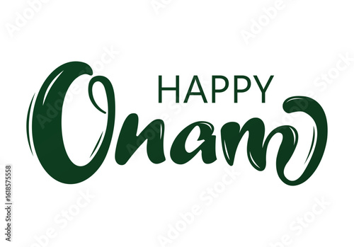 Happy Onam typography or lettering