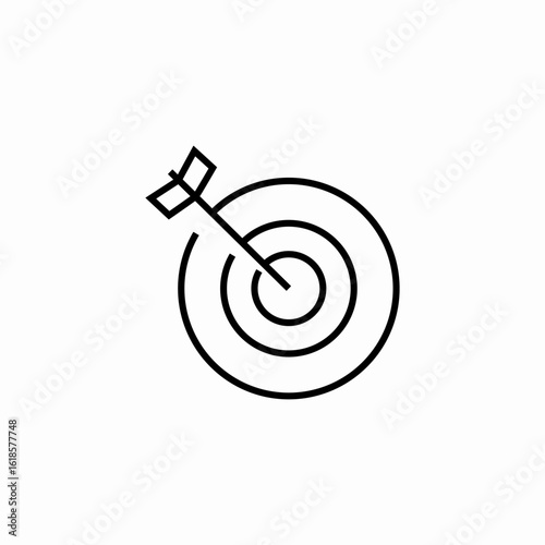 arrow hitting target icon sign vector