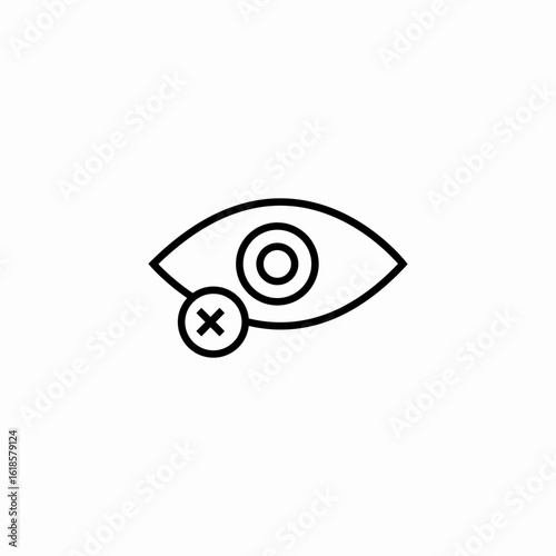 eye vision off icon sign vector