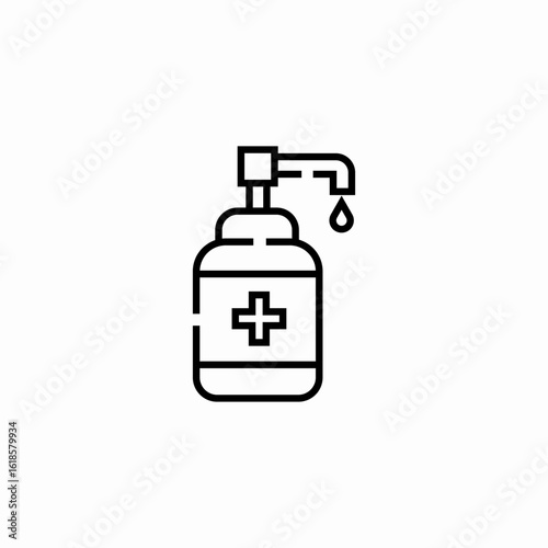 hand sanitizer pump icon sign vector