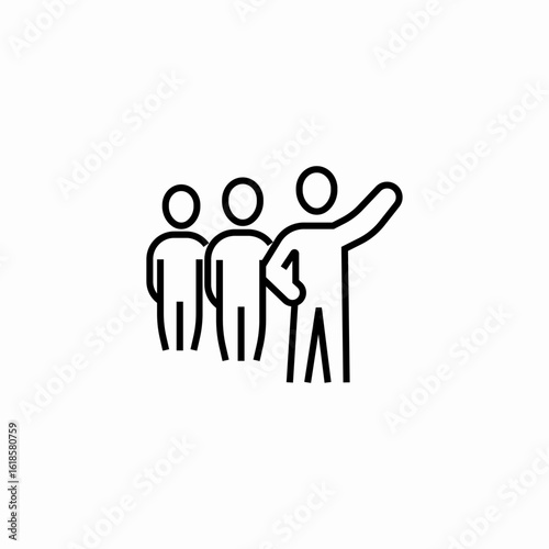 leading group forward icon sign vector