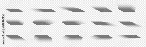 Realistic paper form with mockup shadow and corner detail. Vector frame with soft surface gradient and line effect. Clean visual for template, cube or sticker display.