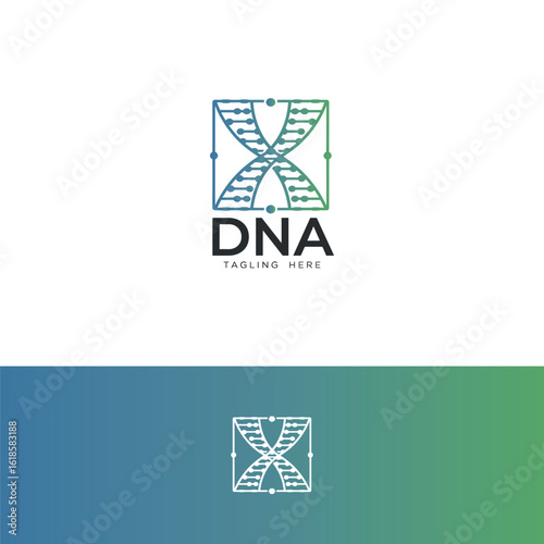 DNA logo design template