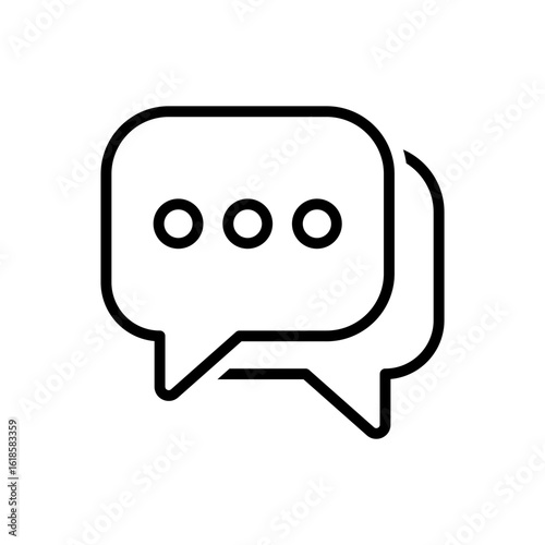 Message icon. Chat message with speech bubble symbol. Containing indicating conversation, messaging Engaging, chat, online, communication, comment signs vector illustration
