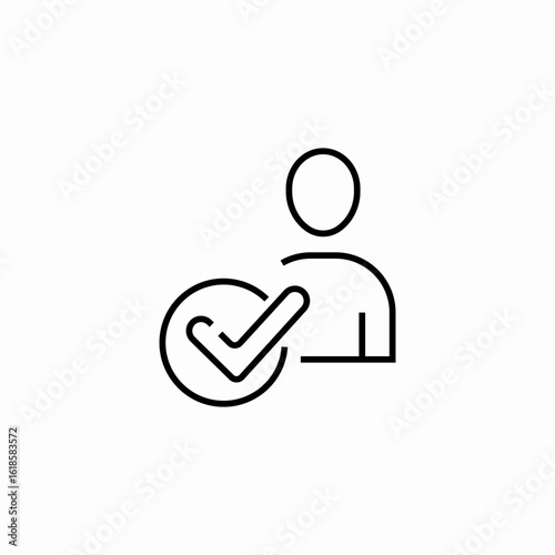 user profile verified icon sign vector