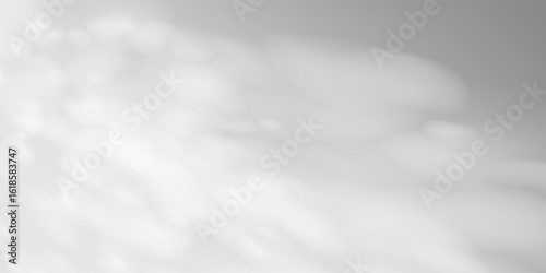Soft wall shadow with sunlight overlay. Interior texture from window blinds on white background. Ideal for cosmetic scenes, natural light product display or abstract room mockup.