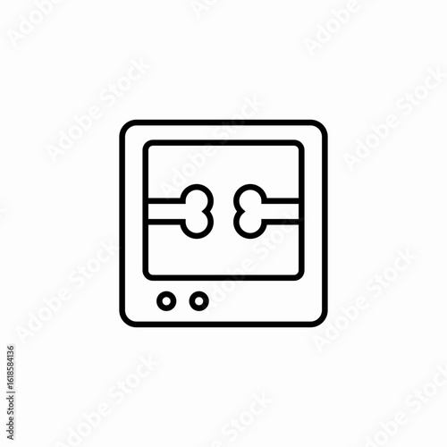 x ray bones icon sign vector