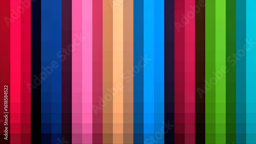 A colorful light wallpaper that is lit up and has a multicolour with squares pixel stye