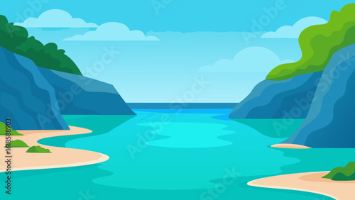 Explore the serene beauty of a hidden cove with crystal clear water a secluded paradise