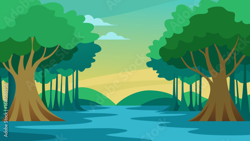 Admire the serene beauty of a mangrove forest a unique coastal ecosystem teeming with life