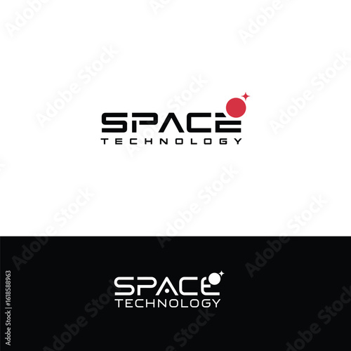 Space vector logo design template